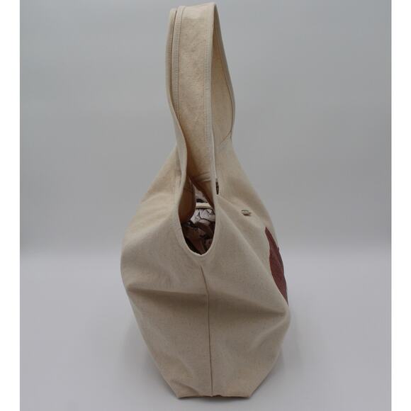 Banana Republic Elephant Tote Bag Canvas Sequin Copper Cotton Eco Shopper - Picture 3 of 12